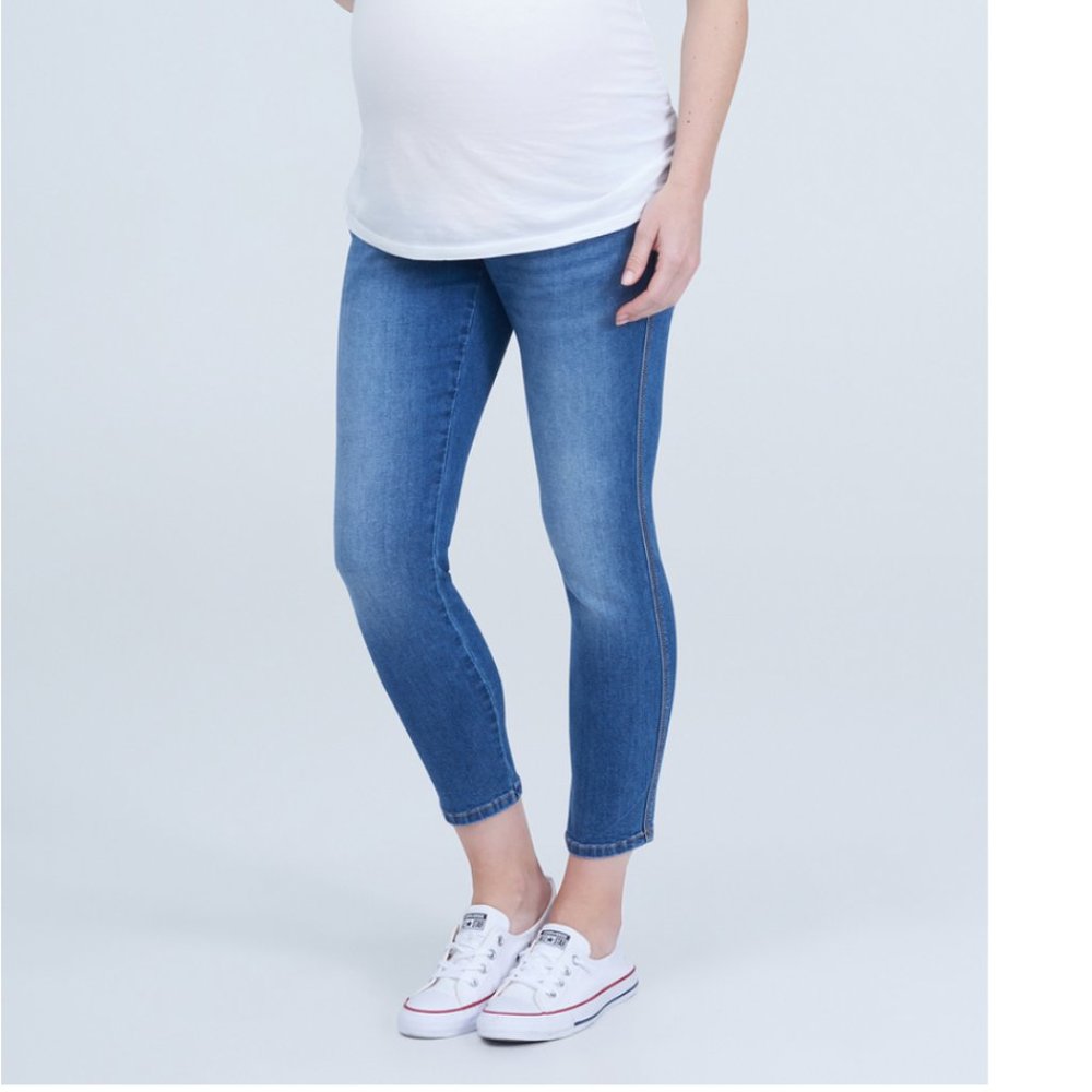 Seven7 Full Panel Maternity Skinny Ankle Jeans 8